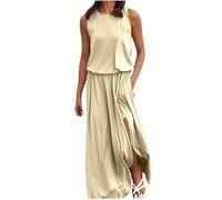 Vestidos de verano 2026 para mujer, solución de producto para un mayor rendimiento y durabilidad en varias aplicaciones, beige, S