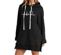 Vestidos de verano 2026 para mujer, sudadera de manga larga con gráfico God Is Greater Than The Highs And Lows, Negro, XXL