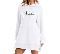 Vestidos de verano 2026 para mujer, sudadera de manga larga con gráfico God Is Greater Than The Highs And Lows, blanco, M