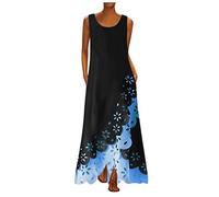Vestidos de verano con tiras para mujer, vestidos recortados para mujer, talla grande, vestidos bohemios, vestidos de verano, vestidos de vacaciones, vestido largo, vestido recto, vestido sin mangas,