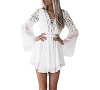 Vestidos de Verano Mujer 2022 Cortos. Vaqueros Vestidos Manga Fiesta Cóctel Bodycon Vestido de Encaje Vendaje Lápiz Largo Mujer Vestido de Mujer Minifalda Vaquera Mujer