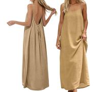 Vestidos de verano para mujer, estilo casual, sin espalda, para vacaciones, primavera, verano, verano, moda, modesto, lindo, funerario, favorecedor, cóctel, vestidos de sol para mujer, holgados, para