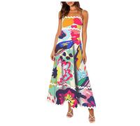 Vestidos de verano para mujer, manga corta, Maxi, Color sólido, Boho, vestido largo para boda invitada mujer, azul celeste, L