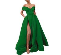 Vestidos de verano para mujer, vestidos de manga larga para mujer, vestidos largos elegantes con cuello halter, espalda descubierta, vestido largo de satén entrecruzado, vestido de noche, vestido de