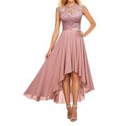 Vestidos festivos para boda vestido de noche delantero corto vestidos de graduación de encaje vestidos de novia elegantes mujeres vestido de fiesta una línea de baile sin mangas vestido de dama de