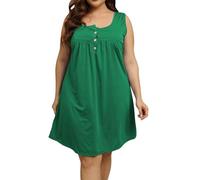 Vestidos formales para mujer, primavera, verano, talla grande, casual, sin mangas, vestido maxi para mujer, verde, XXL