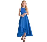 Vestidos Formales para niñas Elegante Vestido de Verano sin Mangas para actuaciones desfiles y recitales Ideal para niñas y Adolescentes Que Buscan un Sofisticado en Eventos (Blue, 5-6 Years) #147