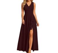 Vestidos largos de baile para mujer, vestidos formales, elegantes, vestidos de cóctel, vestido de dama de honor, corte ajustado, cuello en V, vestido de graduación, vestido de boda, vestido de fiesta