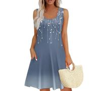 Vestidos Largos Mujer Verano, Vestidos Verano Mujer 2025 Playa Fiesta Sin Mangas Cuello Redondo Baratos Elegantes Vestido Summer Dresses for Women Compra Online Marina de Guerra