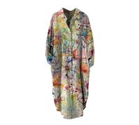 Vestidos largos para mujer, vestido camisero de manga larga con bolsillos laterales, verde menta, XXL