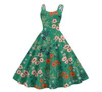 Vestidos largos para mujer, vestidos de moda 2025 para mujer, sin mangas, hasta la rodilla, retro, acampanados, formal, vestido de fiesta de graduación, vestidos midi para mujer, verde, M
