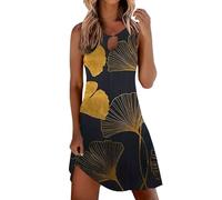 Vestidos largos para mujer, vestidos de sol 2025 para mujer, vacaciones, playa, casual, verano, sin mangas, vestido corto, vestidos de primavera, vestidos midi para mujer, café, XXL