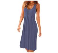 Vestidos mamá e hija iguales para mujer, camiseta sin mangas, falda plisada, ajuste holgado, adelgazante, vestidos largos de manga, Light Purple, S