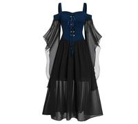 Vestidos Medievales Para Mujer Tallas Grandes Halloween Tallas Grandes góTico con Hombros Descubiertos Medieval Retro con Ribete Encaje Disfraces Originales Fiesta Cosplay Disfraz para Carnaval