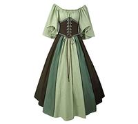 Vestidos medievales para mujer, tallas grandes, renacentista, vestido largo con corsé, vestido vintage medieval, tradicional, estilo victoriano, vestido de fiesta, Halloween, carnaval, fiesta