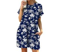 Vestidos Mujer Casual, Vestido Verano Mujer 2025 Bohemio Sueltos Manga Corta Vestido Cuello Redondo Baratos Fiesta Vestidos Summer Dresses for Women Mis Pedidos Realizados Marina de Guerra