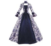 Vestidos Mujer Retro Medieval Victoriano Renacimiento Gótico, Z Azul Oscuro, Small
