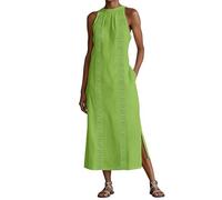 Vestidos Mujer, Vestido Talla Grande Mujer, Vestido Sin Mangas Para El DíA A DíA Vestido De Punto Informal De Color Liso Y Corte Holgado Con Cuello Redondo Para Mayor Comodidad Durante Todo El DíA