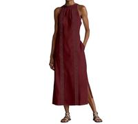 Vestidos Mujer, Vestido Talla Grande Mujer, Vestido Sin Mangas Para El DíA A DíA Vestido De Punto Informal De Color Liso Y Corte Holgado Con Cuello Redondo Para Mayor Comodidad Durante Todo El DíA
