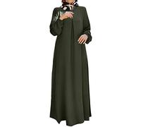 Vestidos musulmanes para mujer, ropa de oración retro para mujer, musulmana, caftán, dubai, abaya, túnica de Oriente Medio, étnico, árabe saudita, túnica afgana, ropa árabe islámica árabe, 03# Verde