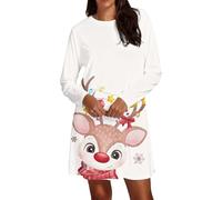 Vestidos Navidad Mujer Punto Invierno,Vestido Largo De Manga Elegante con DiseñO De para Ocasiones Festivas Y Eventos De Temporada En Tela Y Flexible para Un Estilo Casual Y Sofisticado