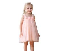 Vestidos NiñA Princesa-Vestito Da Festa per Le Feste con Fiori In Rete Senza Maniche per Bambine, In Costume Da Ballo