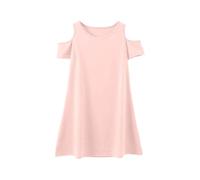 Vestidos Niñas Vestidos Niños Vestido Falda Vestidos Niñas Cómoda Camiseta Infantil para todos, Suave, Casual, Cuello Redondo, para Niños de 3 a 12 Años, Perfecto Juego Activo al Aire Libre, Rosa., 5