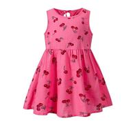 Vestidos Niñas Vestidos Niños Vestidos Vestido Niña Falda Verano Pequeñas Medianas Niñas Lino Cereza Impreso Chaleco Sin Mangas Vestido, Rosa intenso., 5-6 años