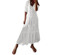 Vestidos para Bodas De Noche Largos Vestido Media Manga Fiesta Vestido Playa Manga Corta Vestido Encaje Corto Fiesta Roupas Femininas Vestidos # Vestido con Hombros Descubiertos