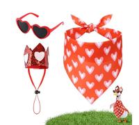 Vestidos para Ganso de Porche San Valentín - Juego De Accesorios De Gafas En Forma De Corazón - Disfraces para Ganso de Jardín,Para Amigos Familia Jardín Patio Exterior Fiestas Pascua Navidad Hallowee