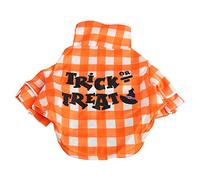 Vestidos para mascotas, a la moda, lindos, cómodos, sueltos, a cuadros, para perros, fiesta de Navidad, fiesta de Halloween, uso diario (S)