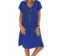 Vestidos para Mujer, cómodos Vestidos de Verano con Mangas abullonadas, Ropa Playa, Ropa Moda para Vacaciones Primavera 2025