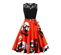 Vestidos para mujer, Halloween, sin mangas, gótico, vestido de verano con impresión 3D, vestido de noche, vestido de cóctel, vestido de fiesta, vestido midi para el tiempo libre, vestidos de baile