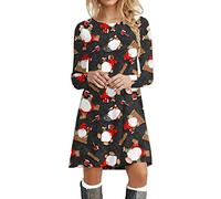 Vestidos para Navidad Mujer Largo,Vestido TúNica Mujer Elegante Casual Fluido Y Suelto con DiseñO Oscilante para Un Estilo Moderno Y CóModo En Todo