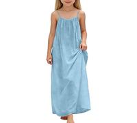 Vestidos Princesa NiñA-Vestido Informal Sin Mangas Y Sin Espalda para NiñAs, Holgado, para Usar En Casa, para Jugar En Verano, para NiñOs PequeñOs