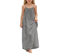 Vestidos Princesa NiñA-Vestido Informal Sin Mangas Y Sin Espalda para NiñAs, Holgado, para Usar En Casa, para Jugar En Verano, para NiñOs PequeñOs