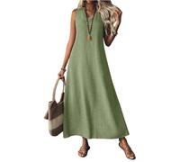 Vestidos Verano De Fiesta Cuello Redondo Casual Vestido Boho Moda Mujer Vestidos Tallas Grandes Moda Manga Larga Vestido Playa Chic Ropa Chollos Ultima Hora Ofertas Flash Verde XXL