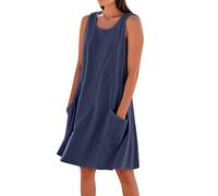 Vestidos Verano Mujer 2025 Largos Boho Manga Corta Cuello V Elegante Sólida Vestido Estampado Floral Túnica Casual Cómodo Vestidos De Mujer Vestido con Bolsillos Primavera Fiesta