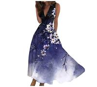 Vestidos Verano Mujer 2026, Dress, Lunares Cuello V Sin Mangas Sueltos Cortos Dress Tallas Grandes Algodon Midi Vestido Boho Verano, Fiesta Casual Cortas Elegantes Ropa Mujer Elegante, M