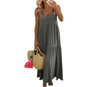 Vestidos Verano Mujer 2026, Dresses for Women, Larga Sexy Invitada Vestido Elegante, Tallas Grandes Fiesta Cuello V Sin Mangas Corto Corta Deportivo Ropa Largo Largos Ropa Mujer Verano, XXL