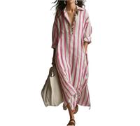 Vestidos Verano Mujer 2026, Robe Ete Femme Cortas Hippie Largos Playa Vestidos 2026, Midi Talla Grande Efecto Adelgazante Elegantes Corto Cuello V Manga Larga Elegante Ropa Mujer Verano, 3XL