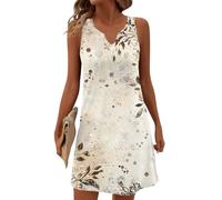 Vestidos Verano Mujer 2026, Vestido de, Deportivo Boho Dress, Summer Verano Sin Mangas Cuello V Pareo Midi Fiesta Women Tallas Grandes Corto Largo 2026 Caftan Playa Mujer, XL