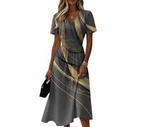 Vestidos Verano Mujer 2026, Vestido Sexy, Fiesta Cortos Corta Elegantes Summer Algodon Tallas Grandes Midi Vichy Cuello V Manga Corta 2026 Cortas Playeros Ropa Elegante Mujer, Sundress, M
