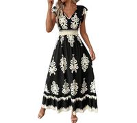 Vestidos Verano Mujer 2026, Vestidos, Casa Deportivo Frescos Cortos Ropa de Mujer Tallas Grandes, Fiesta Verano Cuello V Sin Mangas Elegante Casual Ropa Talla Grande Largos Robe Ete Femme M