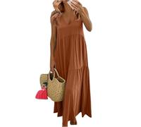 Vestidos Verano Mujer 2026, Vestidos Sueltos, Cuadros Cuello V Sin Mangas Corto Summer Dress, Elegantes Ropa Casual Dress Tallas Grandes Largas Midi Playa Deportivo Ropa Verano Mujer, XXL