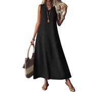 Vestidos Verano Mujer Cuello Redondo Boho Vestidos Tallas Grandes Moda Mujer Vestido Boho Moda Manga Corta Vestido Playa Chic Ropa Chollos Ultima Hora Ofertas Flash Negro XXL
