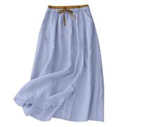 Vestidos Verano Mujer Vestidos Verano Mujer Largos, Cordón En La Cintura con Bolsillos Delicado Viajar Vestido De Fiesta Mujers Elegantes Vestido Tejido Elástico Frío