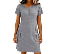 Vestidos Verano Mujer Vestidos Verano Mujer Largos, Lino Natural Cuello Alto Tela Resistente para Paseos Vestido De Fiesta Mujers Elegantes Vestido Tejido Elástico Frío