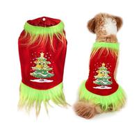 Vestimenta Navideña para Perros - Ropa para Mascotas,Ropa para Perros con Estampado de Árbol Navideño - para Cachorro Gato Fiesta de Invierno Decoración Temporada Navideña Reunión Familiar