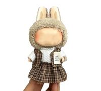 Vestito Labubu 17cm - Set Carino Alla Moda - Adatto a Labubu 1a 2a 3a generazione/Posizione in Piedi/Posizione Seduta. Adecuado para: Pop Mart/Labubu (E62)